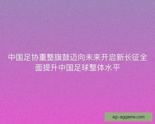 中国足协重整旗鼓迈向未来开启新长征全面提升中国足球整体水平